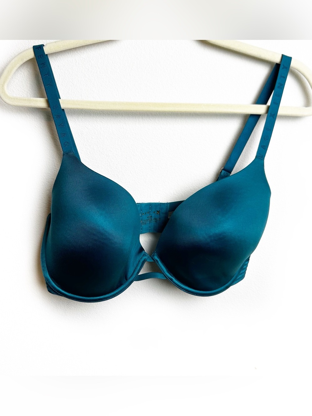 Savage X Fenty Dark Teal lined underwire back closure bra size: 36DDD